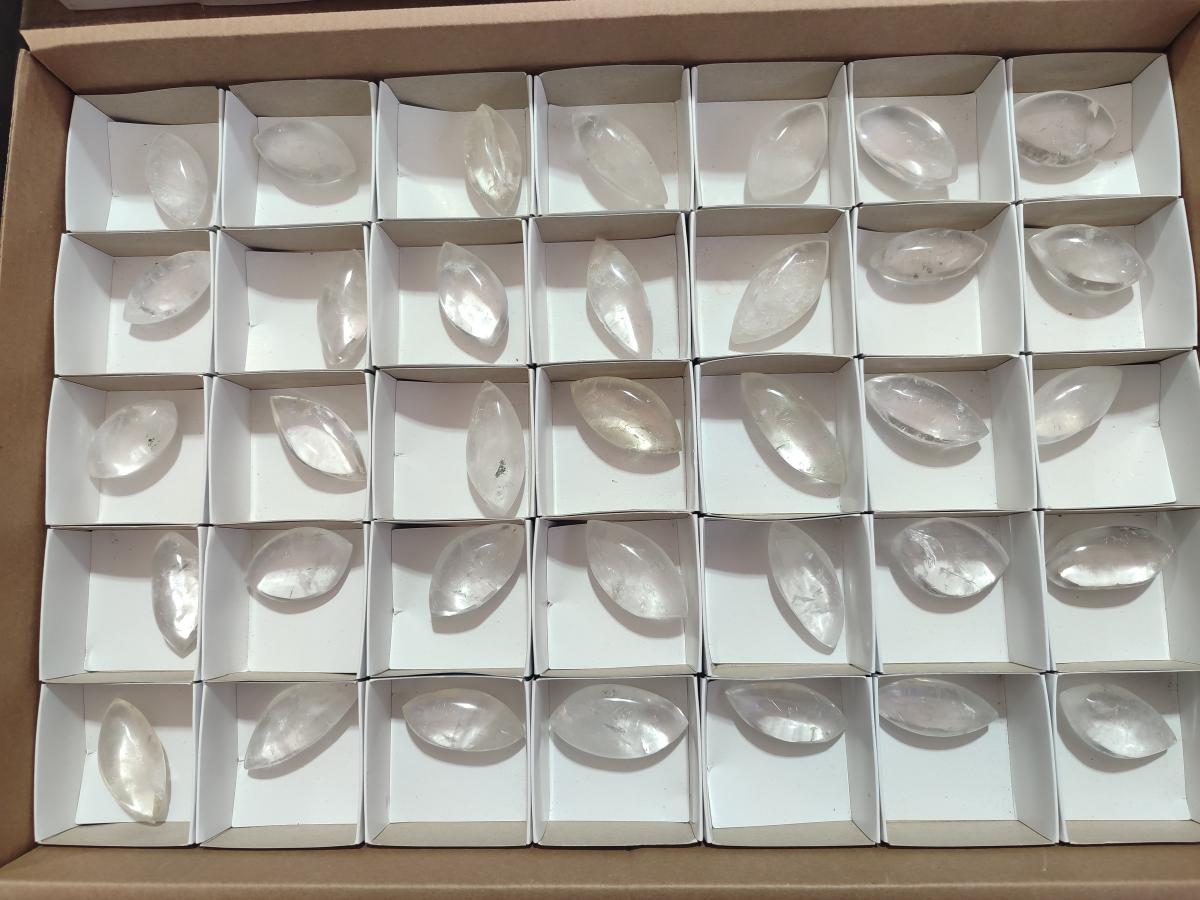 Polished Rock Crystal Quartz "Angel Tears" Free Forms x 35 From Madagascar
