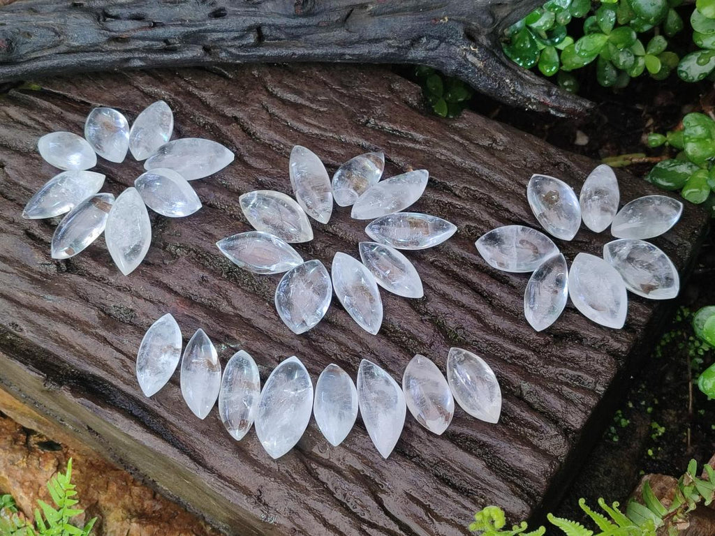 Polished Rock Crystal Quartz "Angel Tears" Free Forms x 35 From Madagascar
