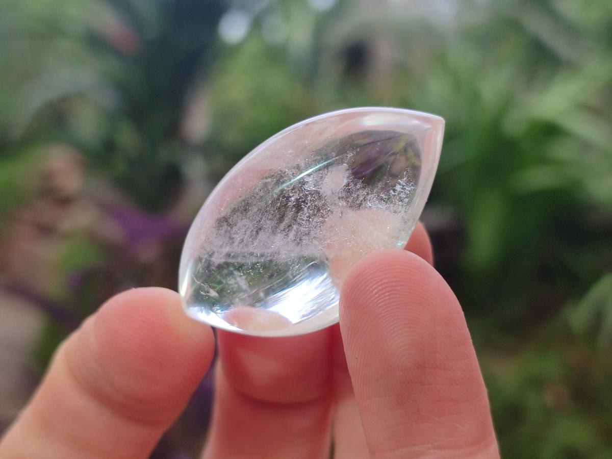 Polished Rock Crystal Quartz "Angel Tears" Free Forms x 35 From Madagascar