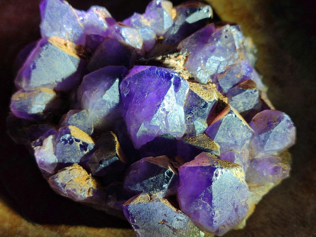 Natural Dark Purple Amethyst Clusters x 6 From Zambia