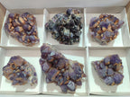 Natural Dark Purple Amethyst Clusters x 6 From Zambia