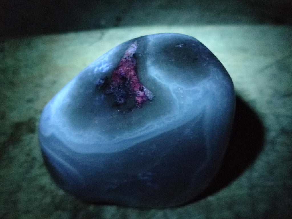 Polished and Natural Blue Lace Agate Standing Display Pieces x 3 From Nsanje, Malawi