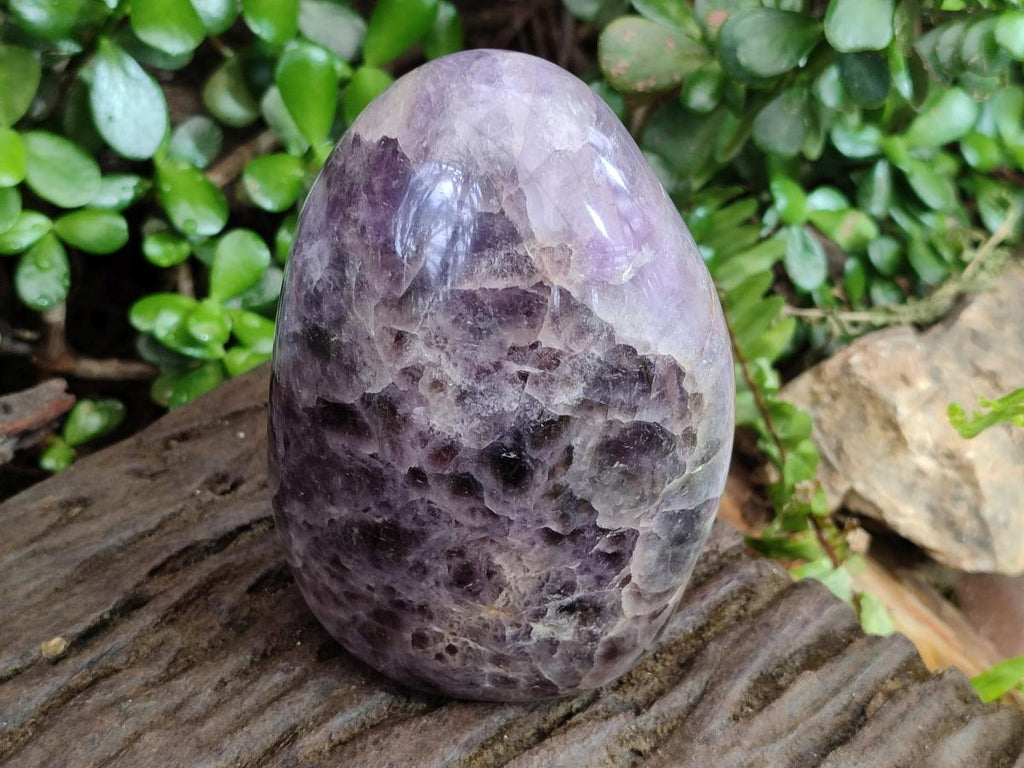 Polished Large Purple Smokey Chevron Amethyst Standing Display Piece x 1 From Madagascar