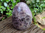 Polished Large Purple Smokey Chevron Amethyst Standing Display Piece x 1 From Madagascar