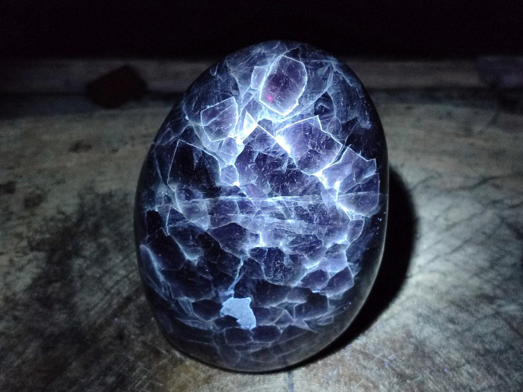 Polished Large Purple Smokey Chevron Amethyst Standing Display Piece x 1 From Madagascar