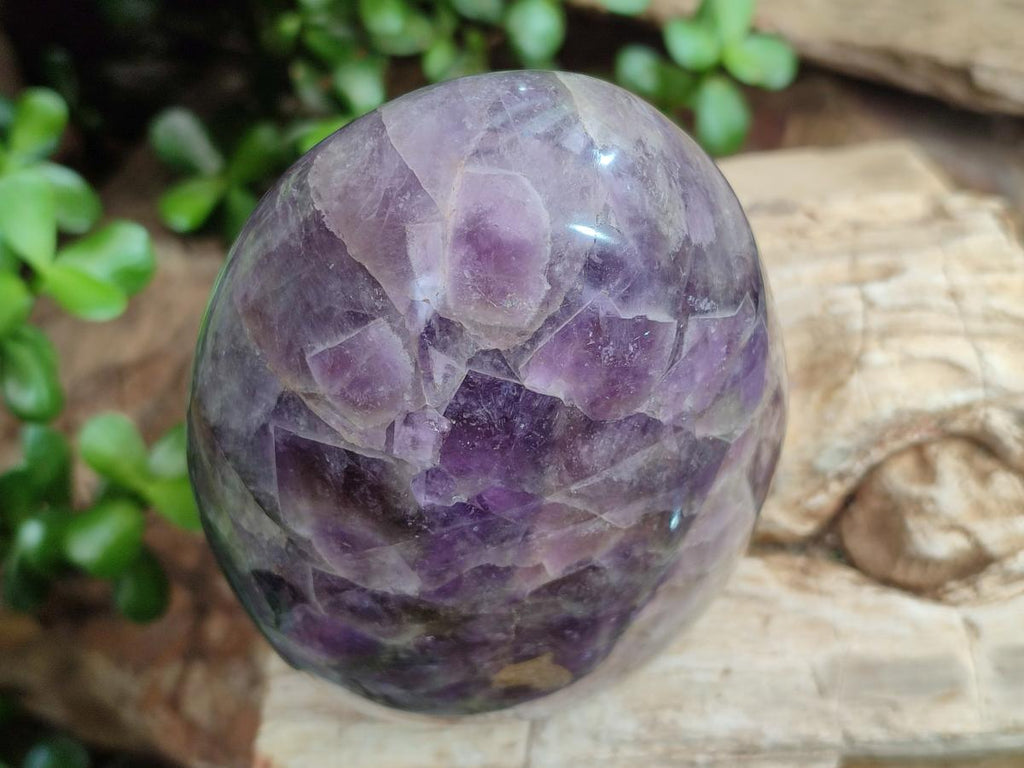 Polished Large Purple Smokey Chevron Amethyst Standing Display Piece x 1 From Madagascar