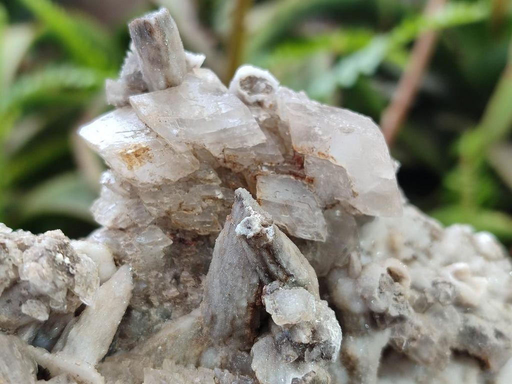 Natural Stacked Rhomboherdral Calcite Specimens with Drusy Spearhead Crystals x 4 From Albert's Mountain, Lesotho