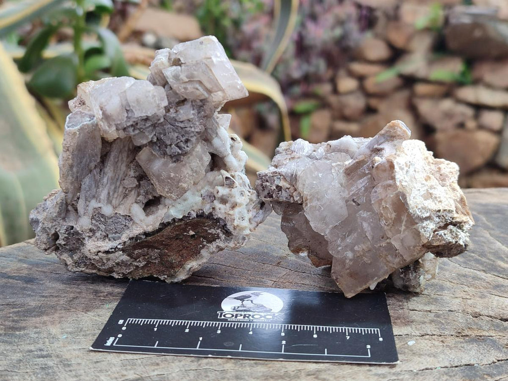 Natural Stacked Rhomboherdral Calcite Specimens with Drusy Spearhead Crystals x 4 From Albert's Mountain, Lesotho