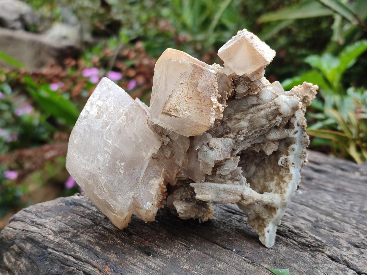 Natural Stacked Rhomboherdral Calcite Specimens with Drusy Spearhead Crystals x 4 From Albert's Mountain, Lesotho