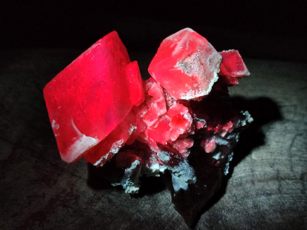 Natural Stacked Rhomboherdral Calcite Specimens with Drusy Spearhead Crystals x 4 From Albert's Mountain, Lesotho