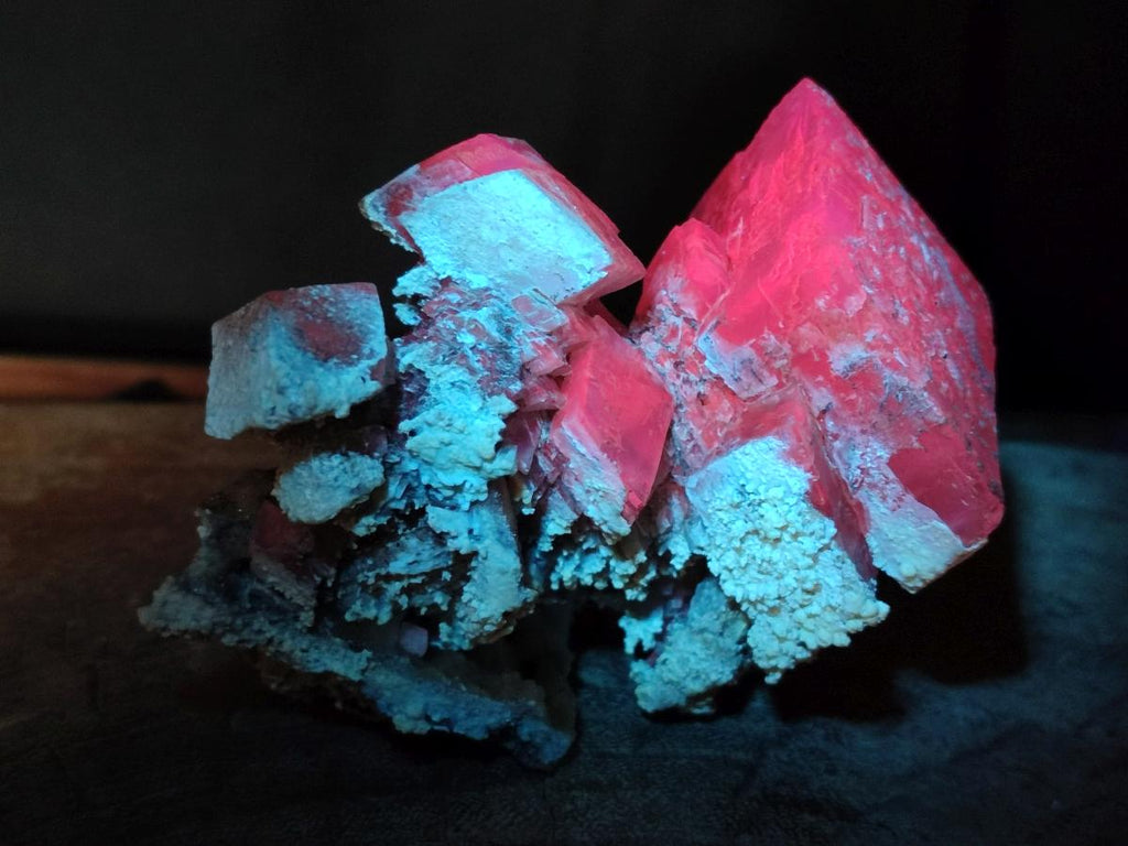 Natural Stacked Rhomboherdral Calcite Specimens with Drusy Spearhead Crystals x 4 From Albert's Mountain, Lesotho