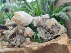 Natural Stacked Rhomboherdral Calcite Specimens with Drusy Spearhead Crystals x 4 From Albert's Mountain, Lesotho
