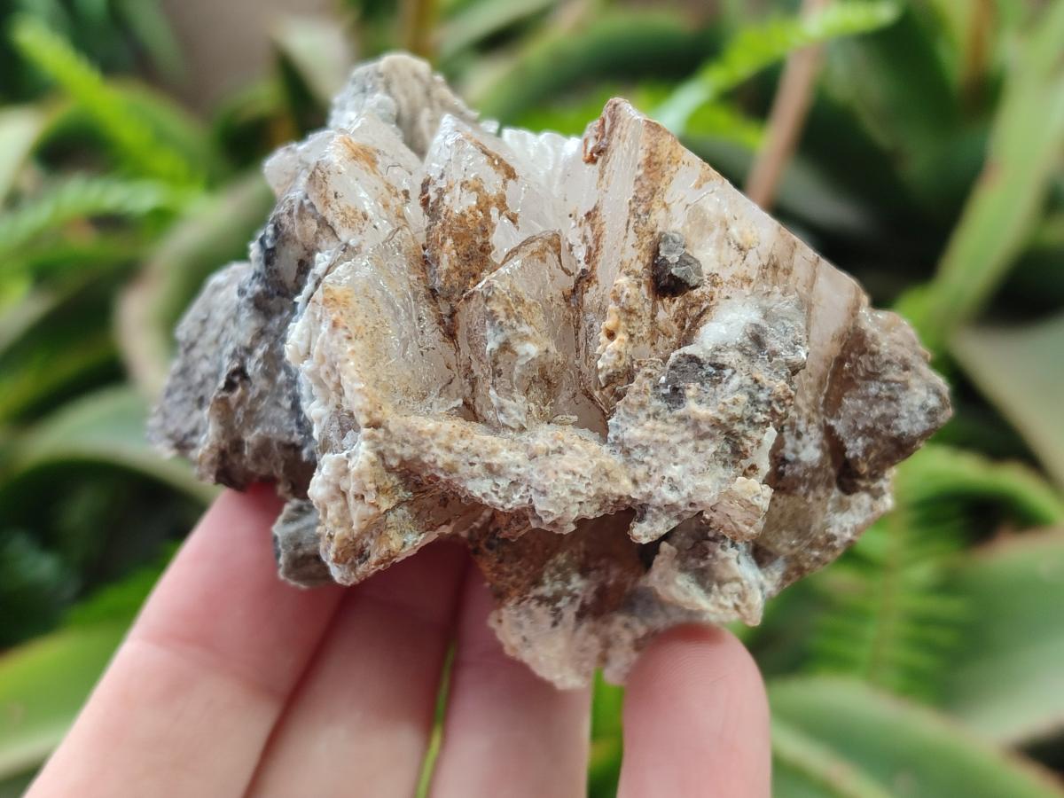 Natural Stacked Rhomboherdral Calcite Specimens with Drusy Spearhead Crystals x 4 From Albert's Mountain, Lesotho