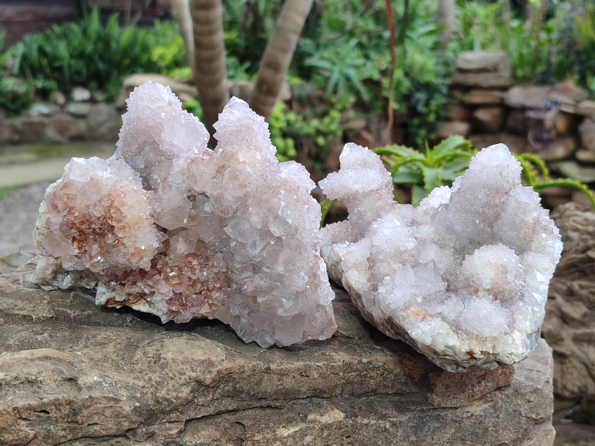 Natural Spirit Quartz Clusters x 2 From Boekenhouthoek, South Africa