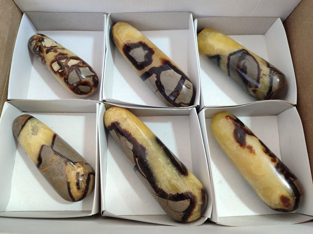 Polished Septerye Massage Wands x 6 From Mahajanga, Madagascar