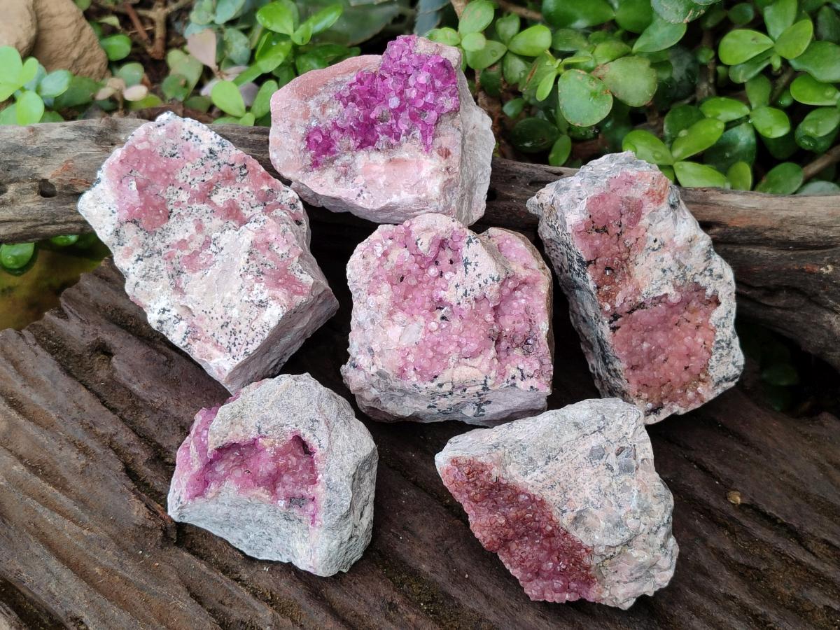 Natural Spherocobaltite Specimens x 6 From Mashamba West Mine, Congo