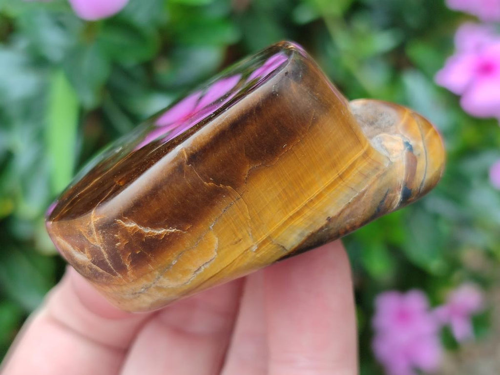 Polished Golden Tigers Eye Tumbled Free Forms x 35 From Prieska, South Africa