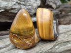 Polished Golden Tigers Eye Tumbled Free Forms x 35 From Prieska, South Africa