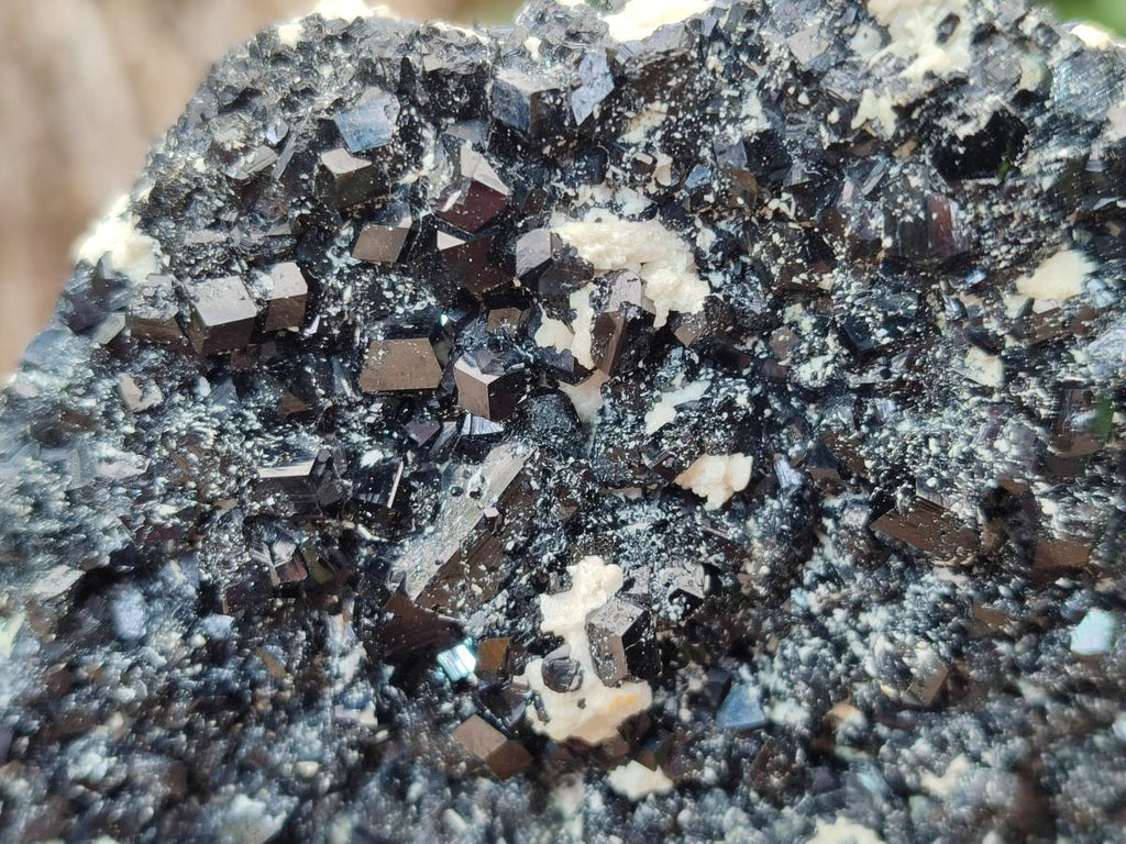 Natural Schorl Black Tourmaline Crystal Cluster Specimens with Feldspar x 2 From Erongo, Namibia