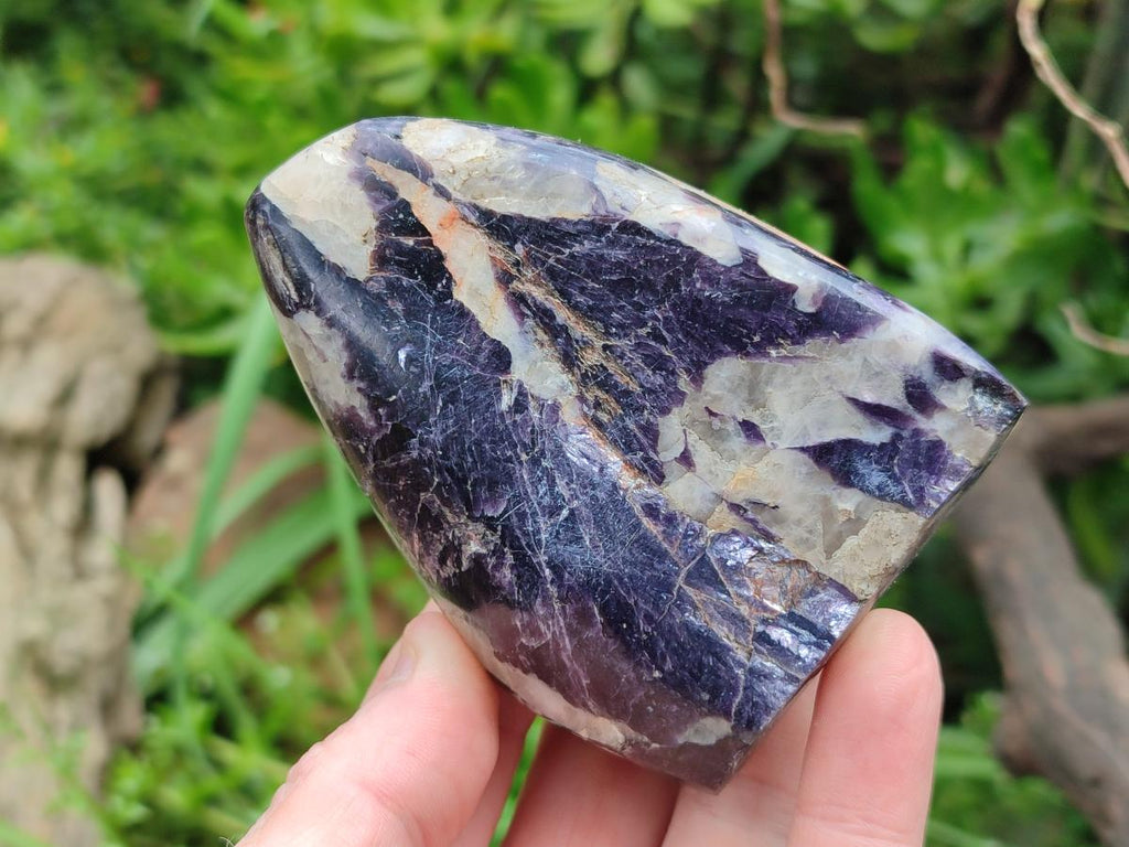 Polished Lepidolite Standing Display Pieces x 7 From Zimbabwe
