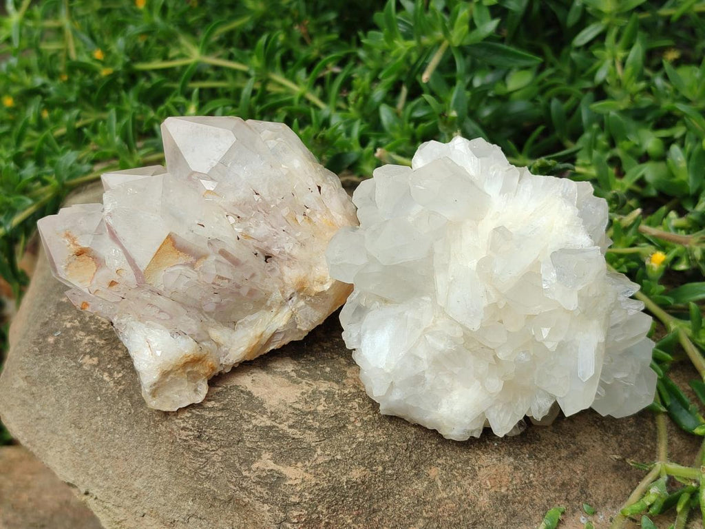 Natural Malagasy Quartz Crystals and Clusters x 7 From Madagascar