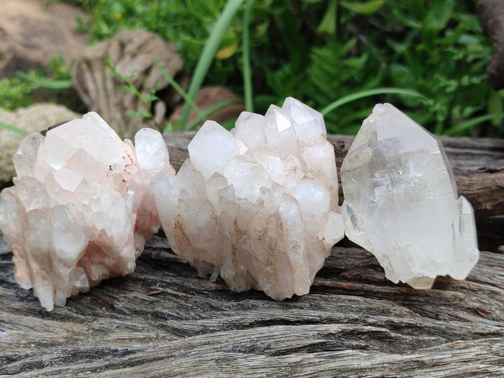 Natural Malagasy Quartz Crystals and Clusters x 7 From Madagascar