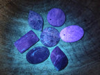 Polished Blue Apatite Pendants x 20 From Betroka, Madagascar