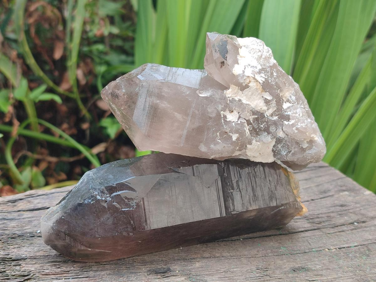 Natural Smokey Quartz Crystals x 6 From Zomba Plateau, Malawi