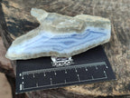 Polished One Side Blue Lace Agate Geodes x 6 From Nsanje, Malawi