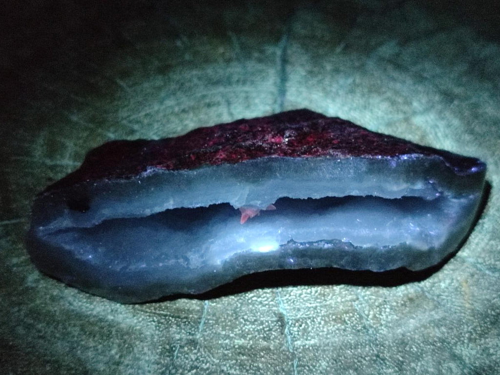 Polished One Side Blue Lace Agate Geodes x 6 From Nsanje, Malawi
