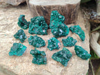 Natural Dioptase Specimens on Dolomite Matrix x 12 From Tantara Mine, Congo