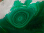 Polished and Natural Flower Banded Malachite Free Forms x 6 From Congo