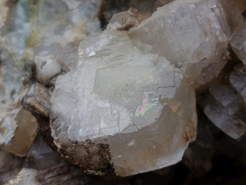 Natural Stacked Rhombohedral Calcite Specimens x 2 From Albert's Mountain, Lesotho