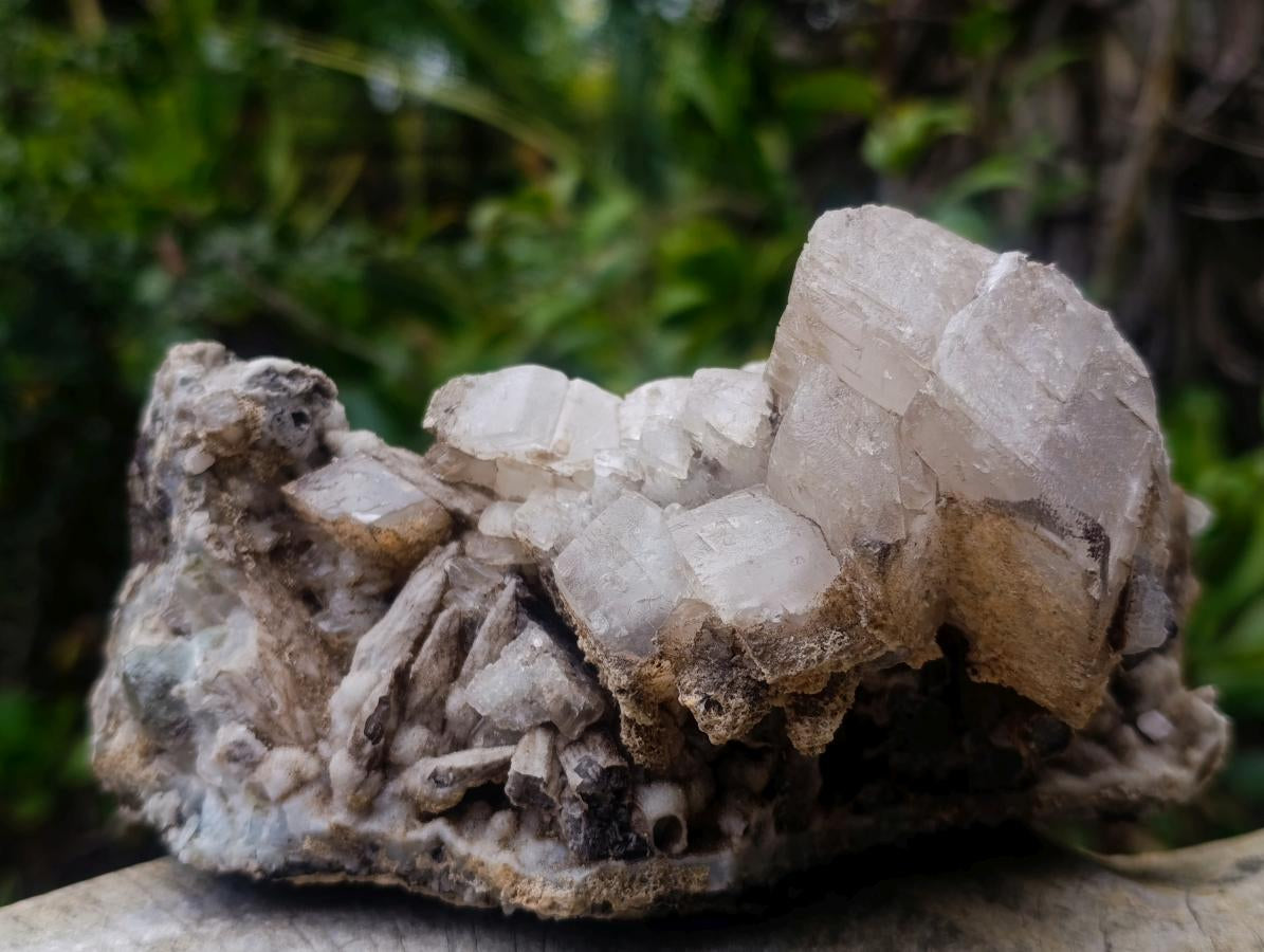 Natural Stacked Rhombohedral Calcite Specimens x 2 From Albert's Mountain, Lesotho
