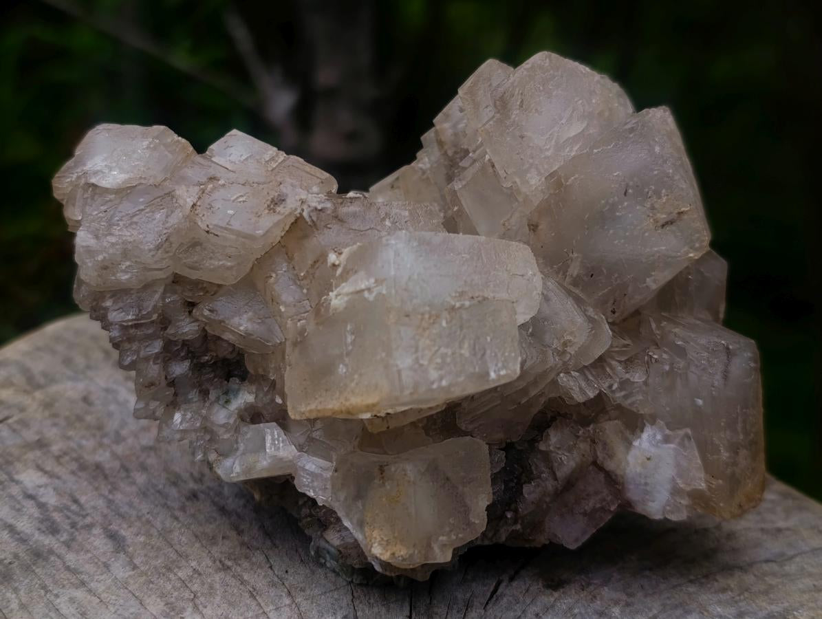 Natural Stacked Rhombohedral Calcite Specimens x 2 From Albert's Mountain, Lesotho