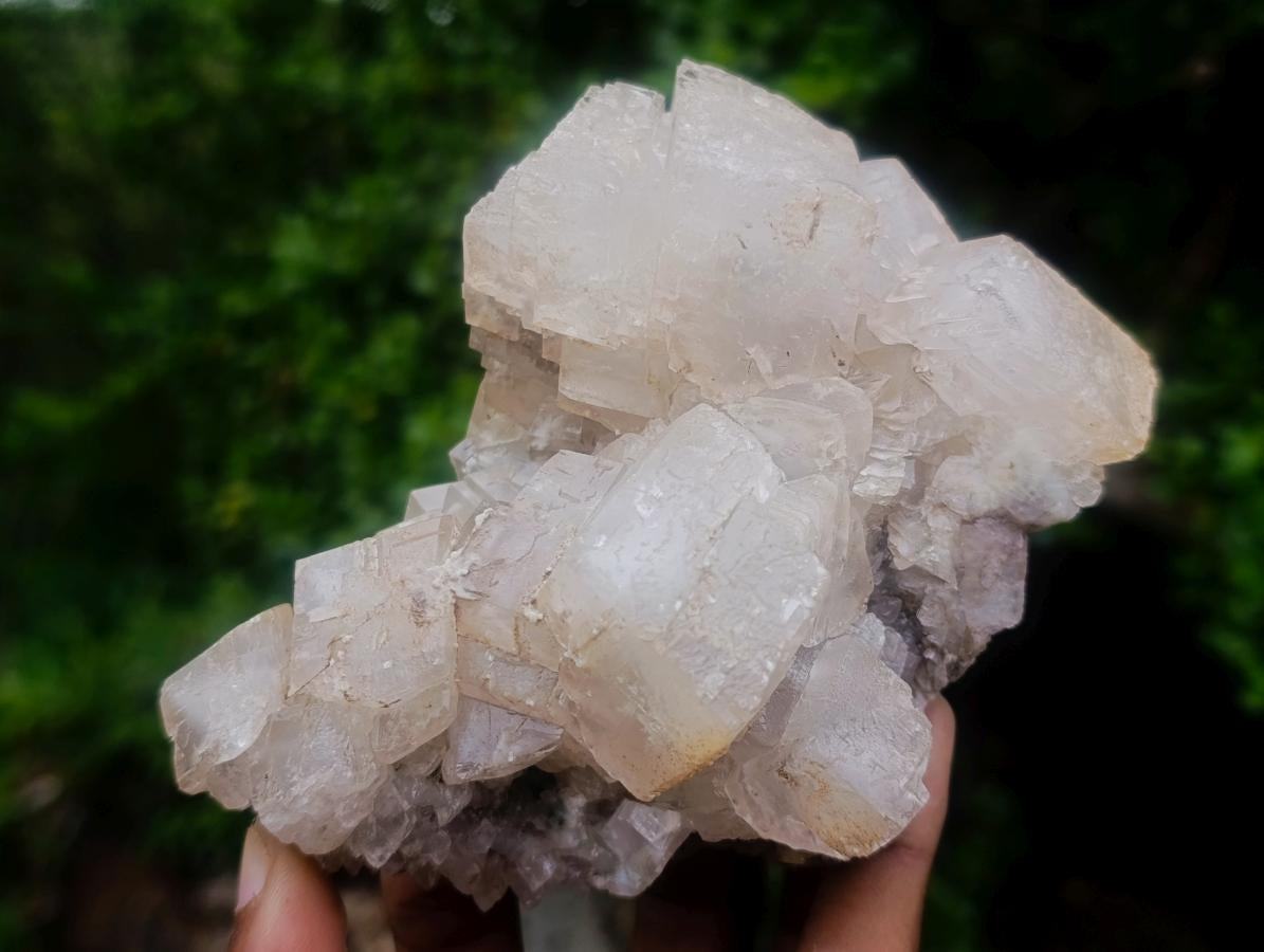 Natural Stacked Rhombohedral Calcite Specimens x 2 From Albert's Mountain, Lesotho