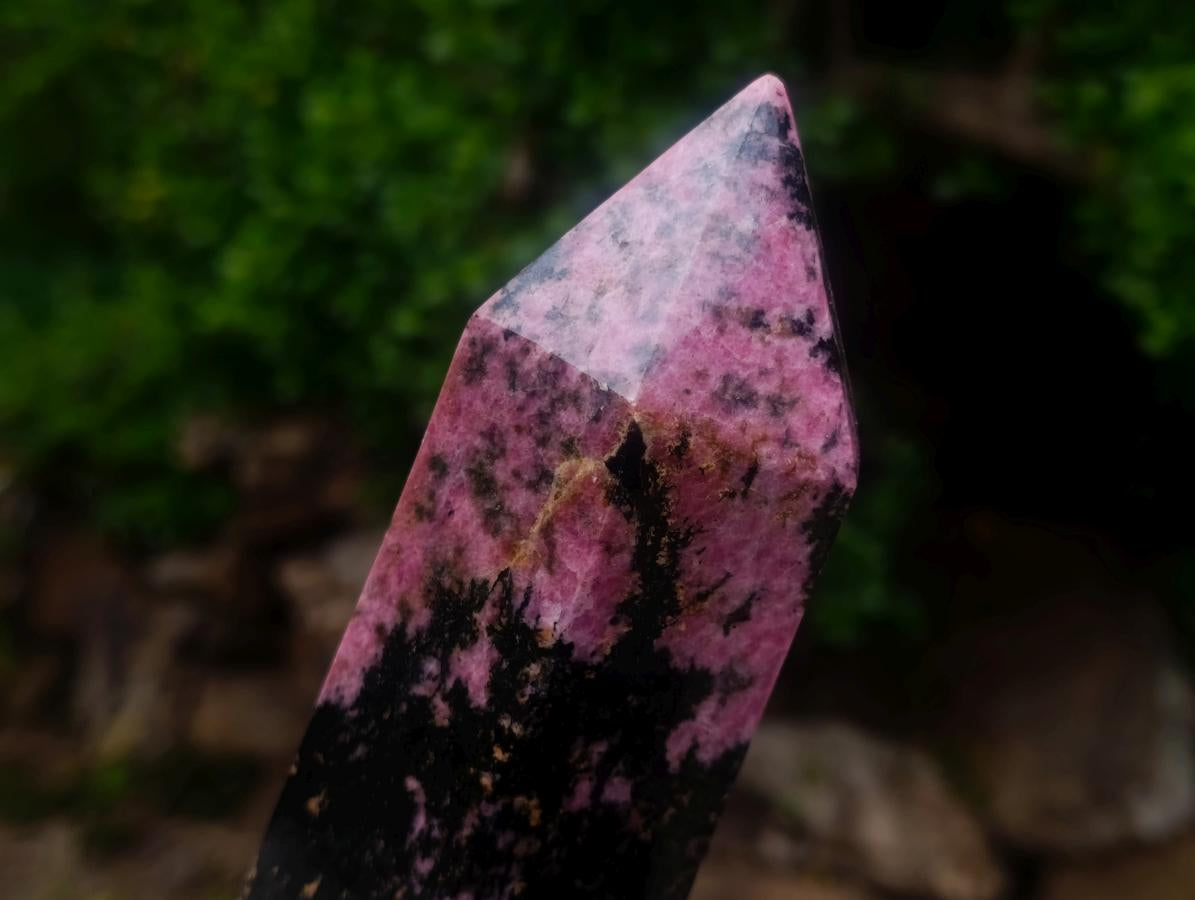 Polished Large Rhodonite Gemstone Tower x 1 From Ambindavato, Madagascar