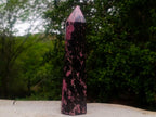 Polished Large Rhodonite Gemstone Tower x 1 From Ambindavato, Madagascar