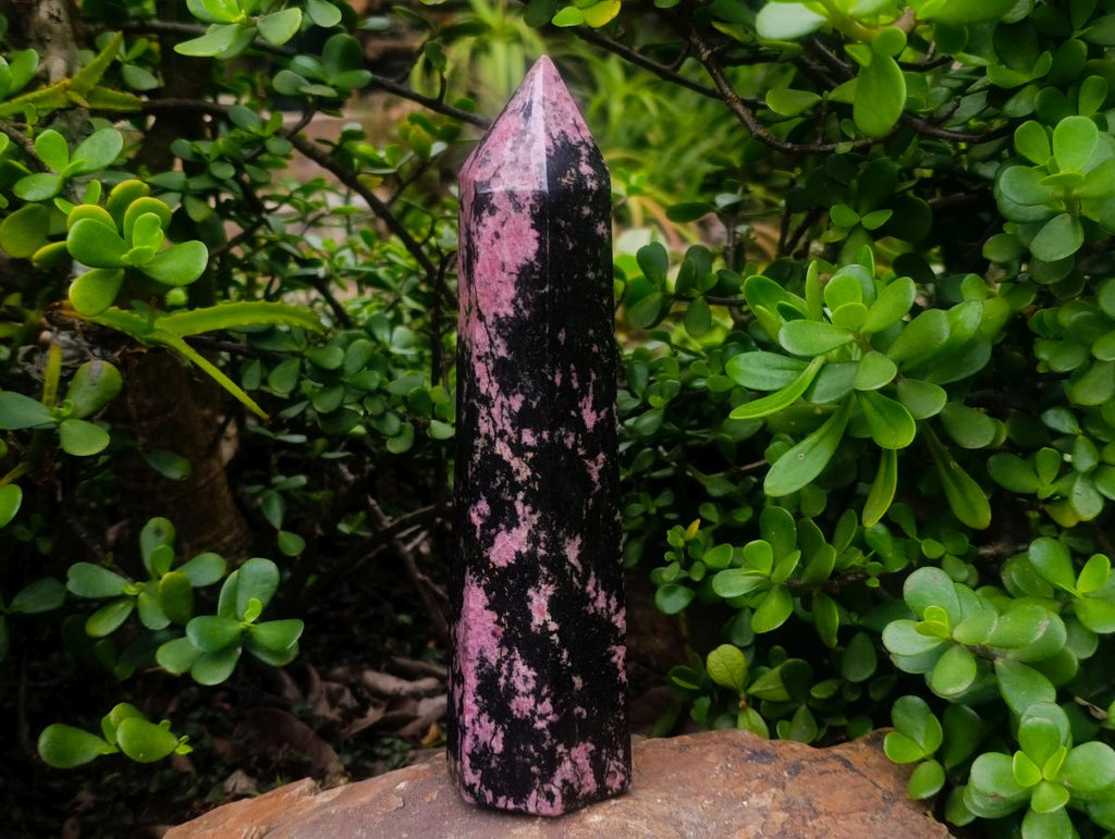 Polished Large Rhodonite Gemstone Tower x 1 From Ambindavato, Madagascar