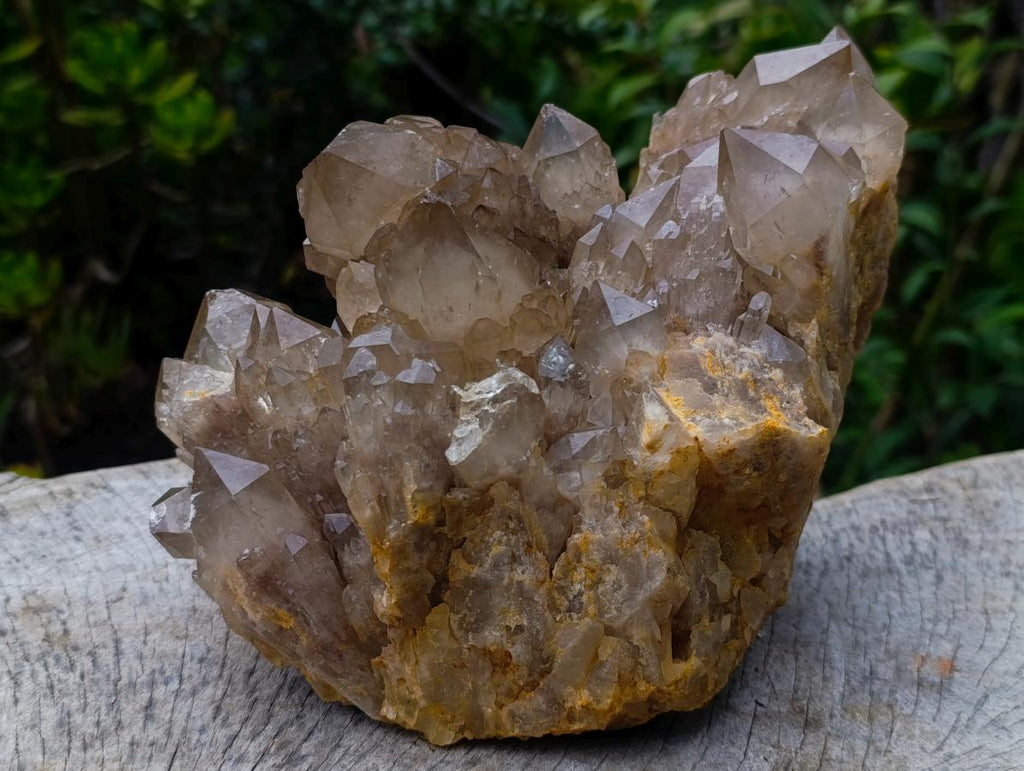Natural Large Cascading Clear Smokey Citrine Luena Quartz Cluster x 1 From Luena, Congo