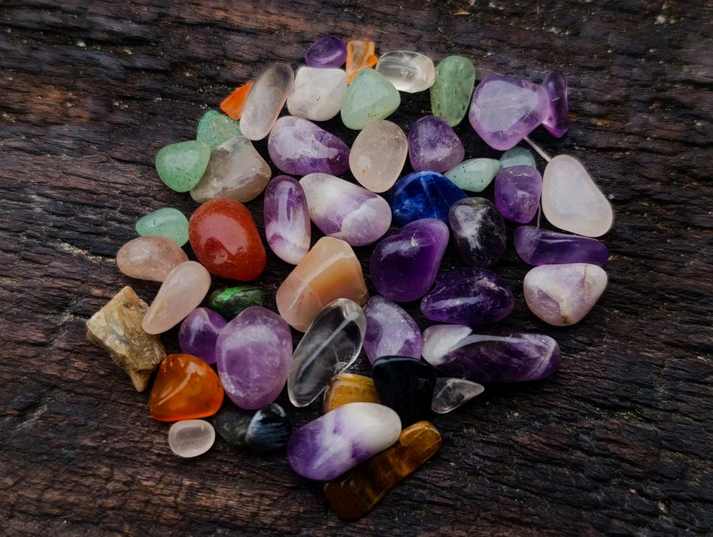 Polished Mix of Tumbled Stone Bags of 1kg Lots x 6 From Southern Africa