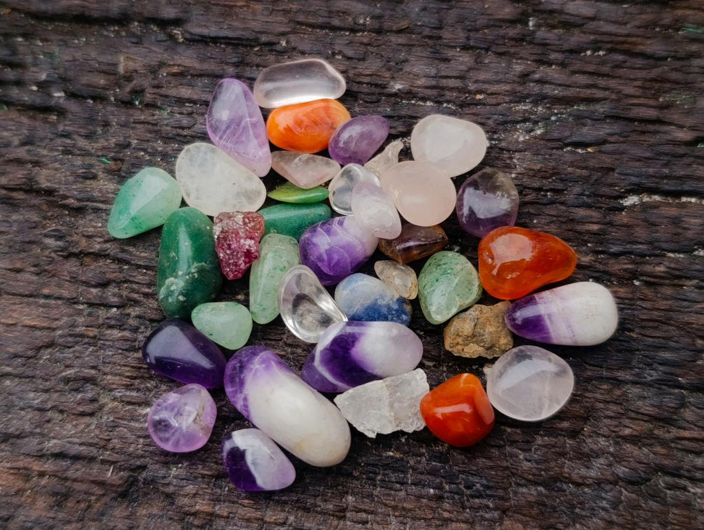 Polished Mix of Tumbled Stone Bags of 1kg Lots x 6 From Southern Africa