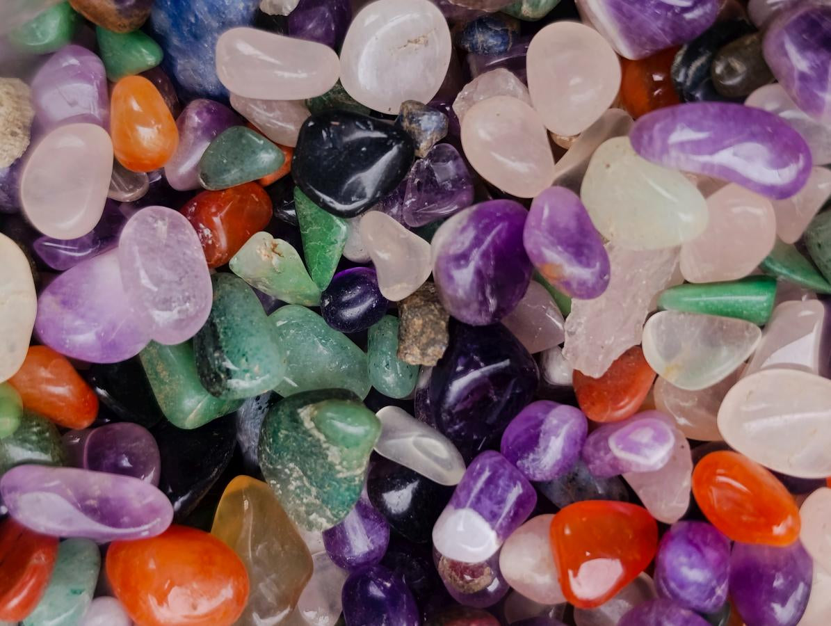 Polished Mix of Tumbled Stone Bags of 1kg Lots x 6 From Southern Africa