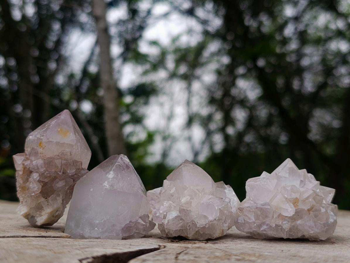 Natural Clear Spirit Quartz Crystals and Clusters x 24 From Boekenhouthoek, South Africa