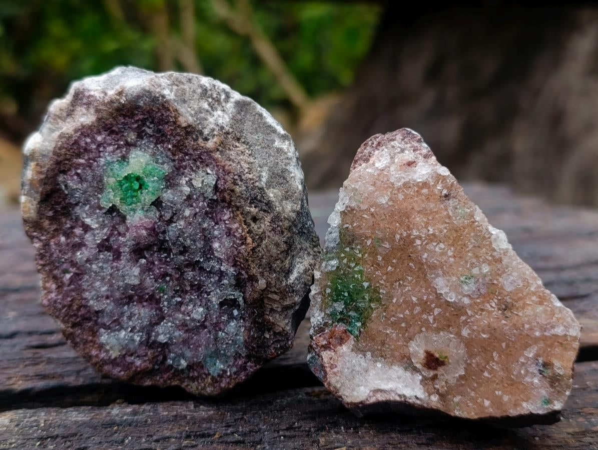 Natural Hemimorphite Specimens with Associated Minerals x 6 From Kakanda, Congo