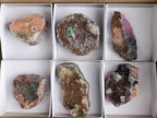 Natural Hemimorphite Specimens with Associated Minerals x 6 From Kakanda, Congo