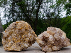 Natural Mwinilunga Quartz Clusters x 2 From Mwinilunga, Zambia