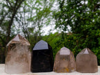 Polished Smokey Quartz Crystals x 4 From Madagascar