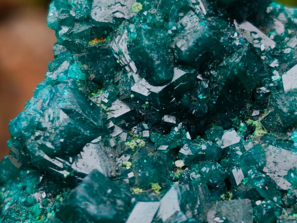 Natural Cabinet Size Dioptase Specimens on Dolomite Matrix x 3 From Tantara Mine, Congo