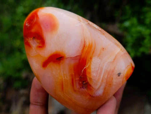 Polished Carnelian Agate Gemstone Standing Display Pieces x 4 From Madagascar